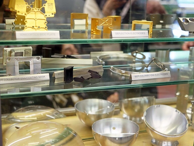 Space components made in the workshop room at the University of Bern. They are used in various space missions.” Text and photo credit: Nikkan Kogyo Shimbun, May 22, 2024, ‘Deep Cross Section/Space Development, Swiss Technology Shines, Contributing to ESA in Europe.’