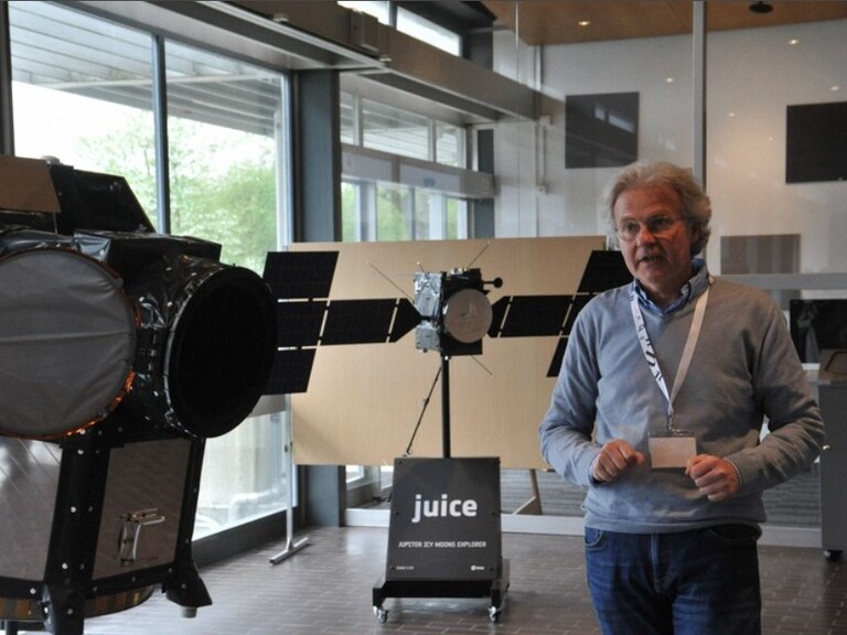 A researcher at the University of Bern, who has been responsible for the research and development of the JUICE spacecraft, which will observe Jupiter's satellites. Photo by In Tanaka, Mainichi Newspapers, from her article