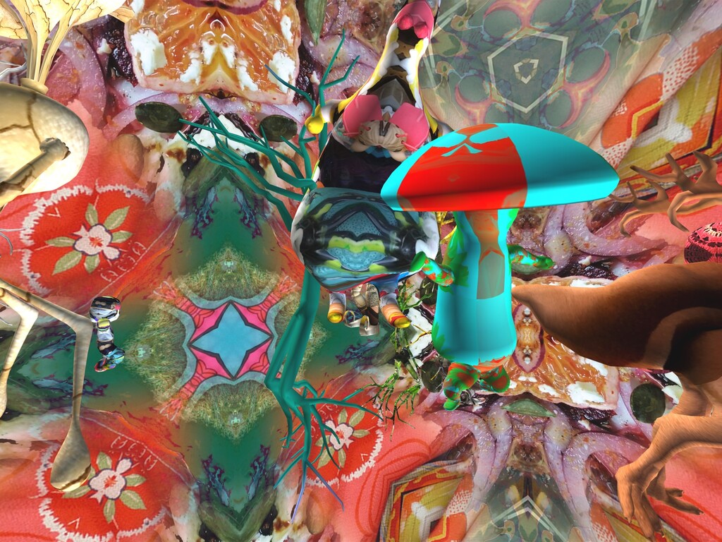 Monica STUDER/Christoph van den BERG FOWDIB AI Core: HALLUC, 2023, Screenshot from realtime generated VR installation © Studer/van den Berg