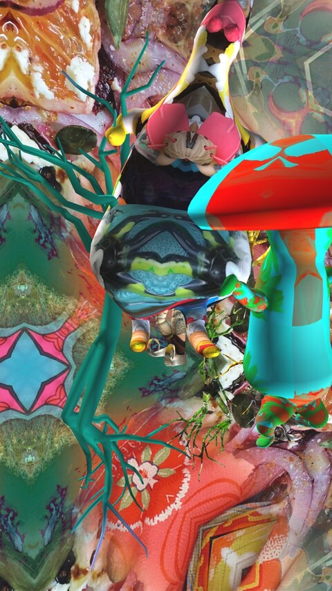 Monica STUDER/Christoph van den BERG FOWDIB AI Core: HALLUC, 2023, Screenshot from realtime generated VR installation © Studer/van den Berg